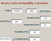 Options trade and probability calculator